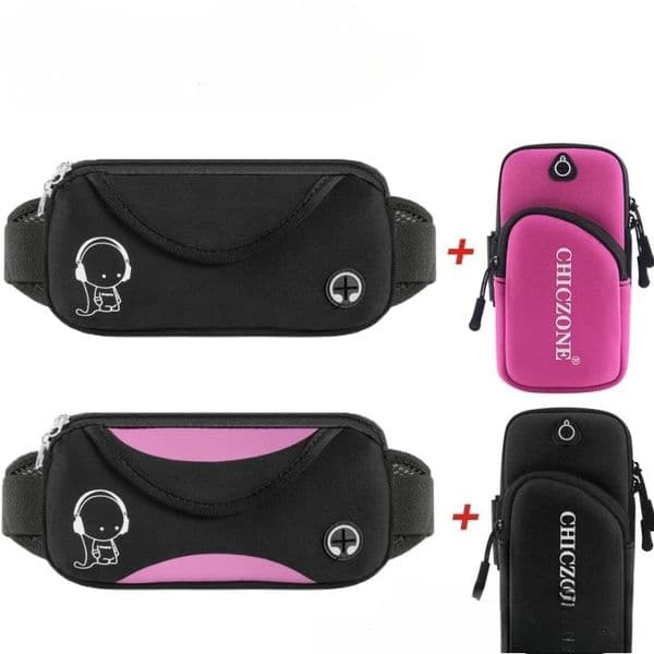 HAISSKY Outddor Running Bags Set Waist PackArmband Pouch Men Women Fitness Zipper Phones Earphones Keys Phone Storage Bag 251218