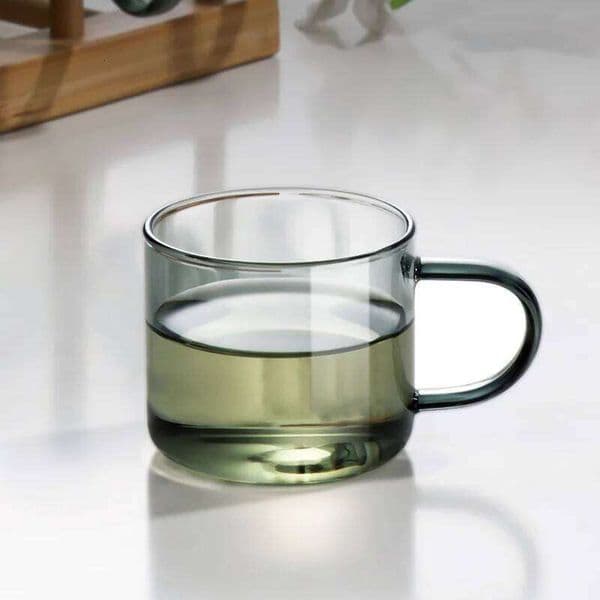 Household Thicken Transparent Glass Teacup Heat Resistant High Temperature Explosion Proof Scented Tea Coffee Cups 25L1219