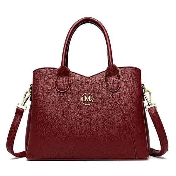 OULAIMEIZI Designer Bag 2025 genuine leather light luxury lady mothers cowhide retro fashion tote bag black red khaki blue white C260309
