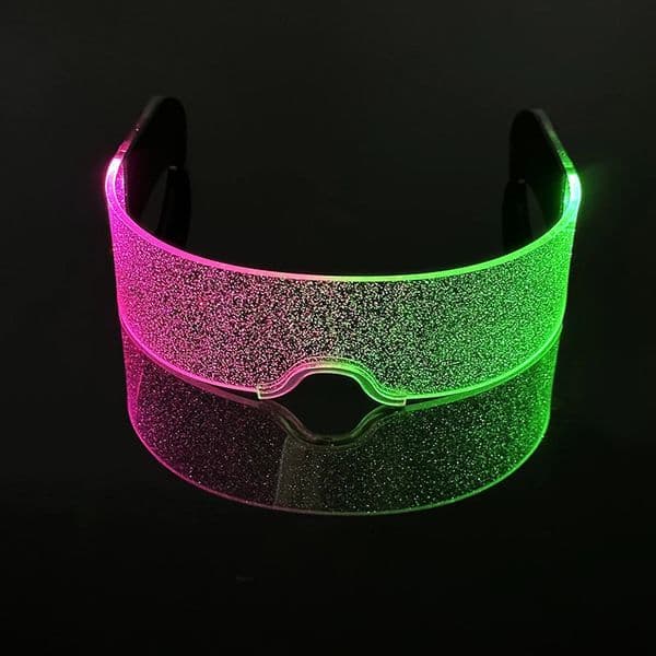 Rave Colorful Glowing Light Birthday Glasses Luminous LED Party Glasses Neon Googles Masquerade Concert Props Flashing Glasses 251219BJ