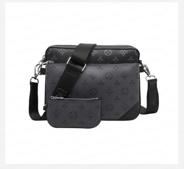 2026 TOP ONE Mens Totes Purses Fashion Handbags Men Leather TRIO Messenger Bags Luxury Shoulder Make up Bag Tote bags with dust bag 2020#