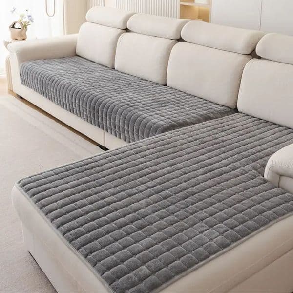 Plush plaid sofa cushion non-slip four seasons universal living room sofa cover simple modern thickened velvet cushion towel 251215BJ
