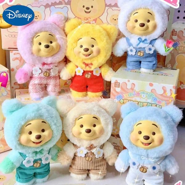 Disney 2025 New Winnie The Pooh Candy Series Blind BoxCute Vinyl Face Pendant Pupu Bear Doll Fashion Trend Toy Xmas Gifts H251220