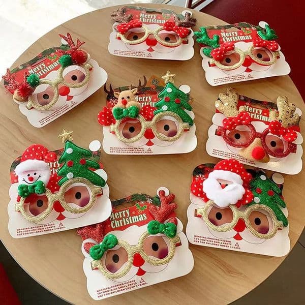 Christmas Party Glasses Props Eyewear Santa Claus Christmas Tree Xmax Party Glasses Po Prop Christmas Decorations Toy 251219