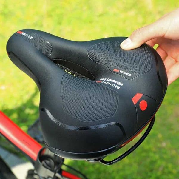 Reflective Shock Absorbing Hollow Bike Saddle MTB Bicycle Seat Breathable Rainproof Cycling Road Mountain Cycling Accessory G251220