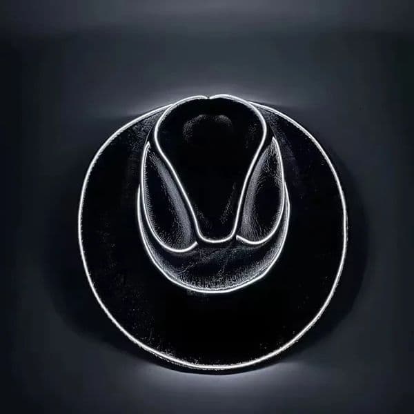 Lights Cowboy Cowgirl Hat with LED Light Up Cap Luminous Western Cowboy Hat Pearlescent Cowgirl Hat for Dancing Party Dress Up 251219