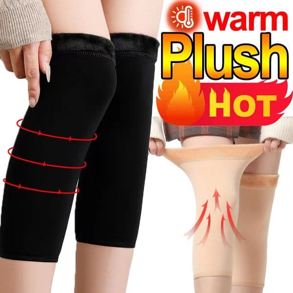 Plush Leg Warmers Winter Warm Knee Pads Women Men Old People Cold Leg Arthritis Kneepad Support Rabbit Fur Running Leg Warmers 251210