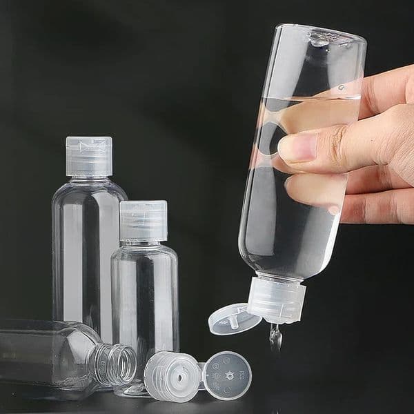 50/100pcs 5ml 10ml 20ml 30ml 50ml Plastic Bottles Transparent Squeeze Lotion Shampoo Bottle Traveling Travel Essential Wholesale 251213