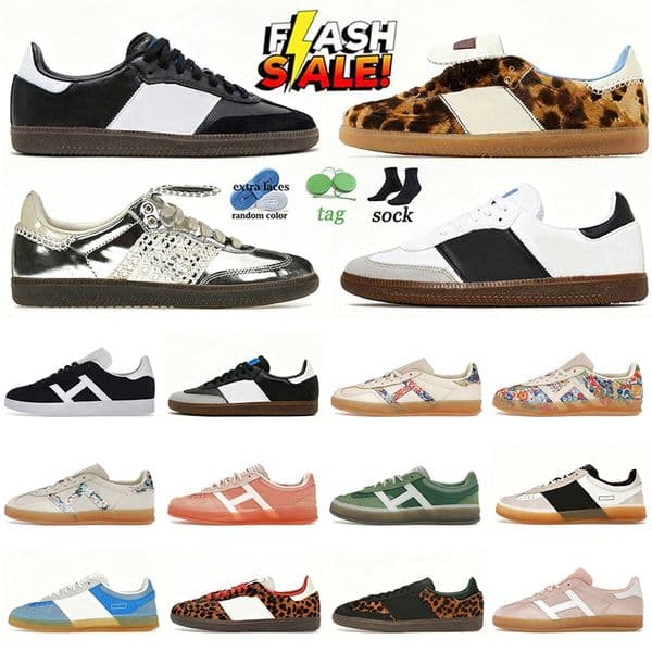 Designer Casual Running Shoes Men Women Pony Leopard Silver Metallic White Black Black White Gum Bad Bunny trainers sports Platform sneakers 36-46