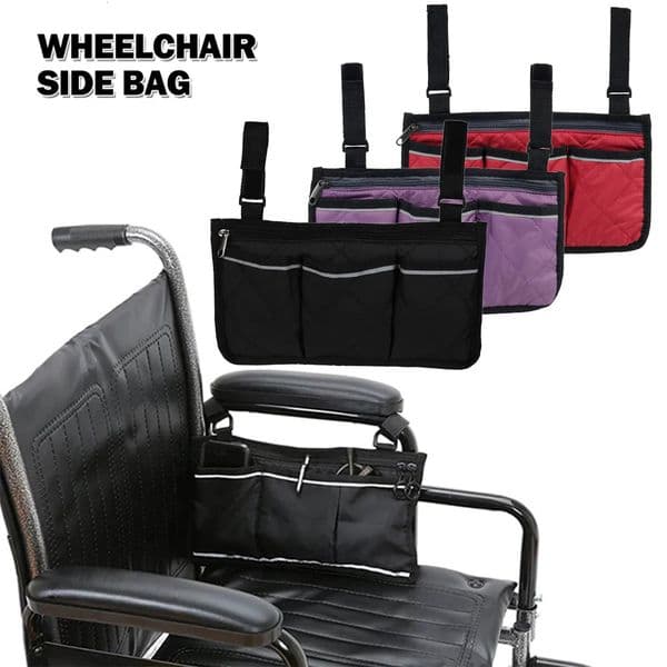 Wheelchair Armrest Side Storage Bag Waterproof Pouch For Most Walking Wheels And Mobile Equipment Accessories 251215