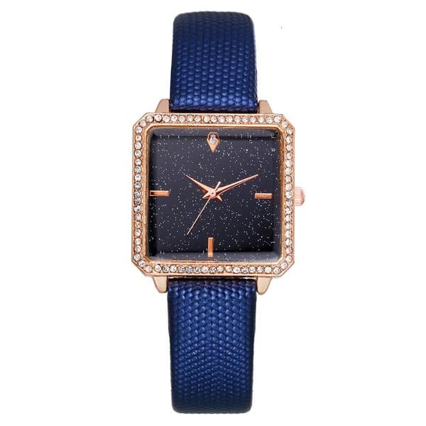 New Fashion Starry Sky Women's Watch Quartz Color Comfortable Leather Strap Luxury Neutral Watch New Square Dial Exquisite Designer Watch