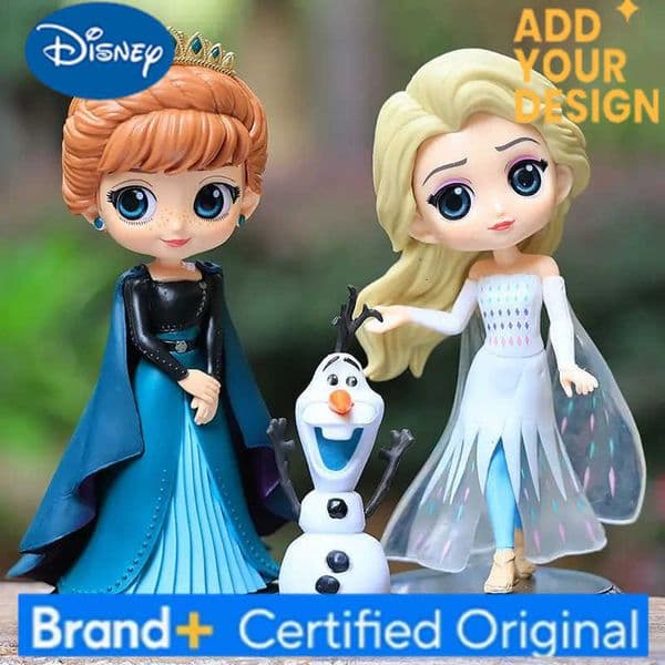 Disney Movie Frozen Elsa Anna Princess Action Figures Car Ornaments Ariel Snow White Aladdin Model Toys Cake Decor Accessories H251222