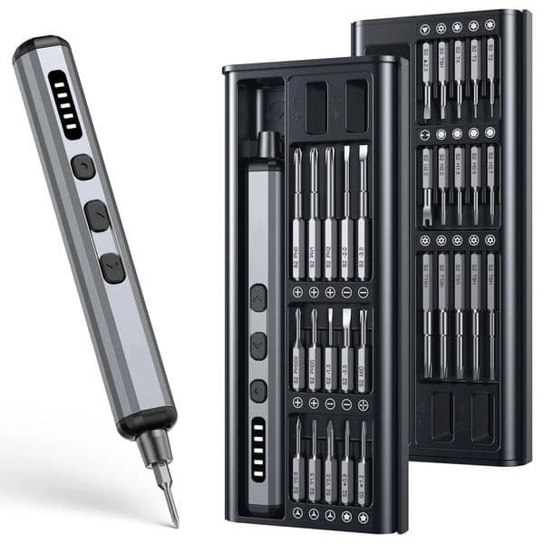 Mini Electric Screwdriver Set 38 in 1 Magnetic with 30 Bits 5 Torque Settings MultiFunction Repair Power Tool 251222