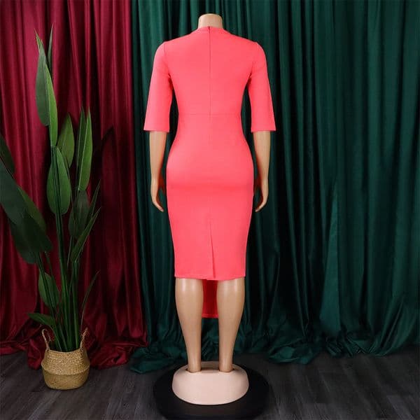 (573) New fashion style and temperament of women's clothing Tongle OL office hip-pack dress