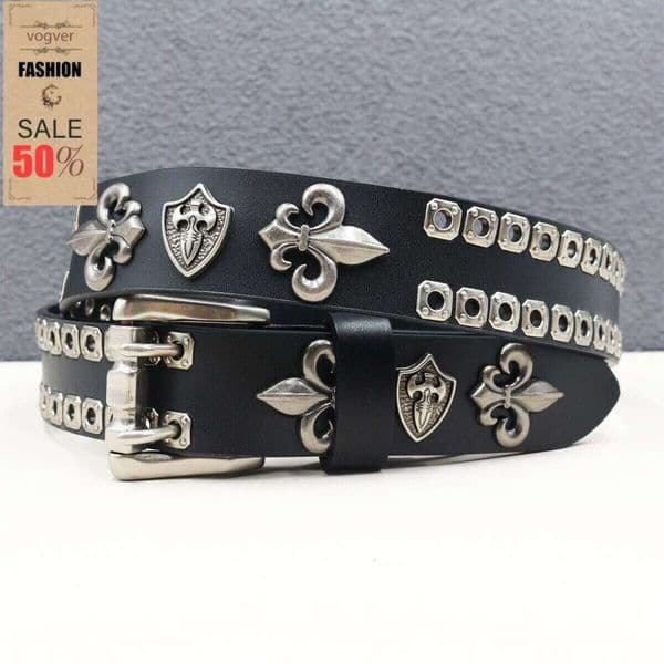 Free Shipping Belt New Original Genuine Leather New Style Personality Rivet Seal Decoration for Ladies Coats Dresses