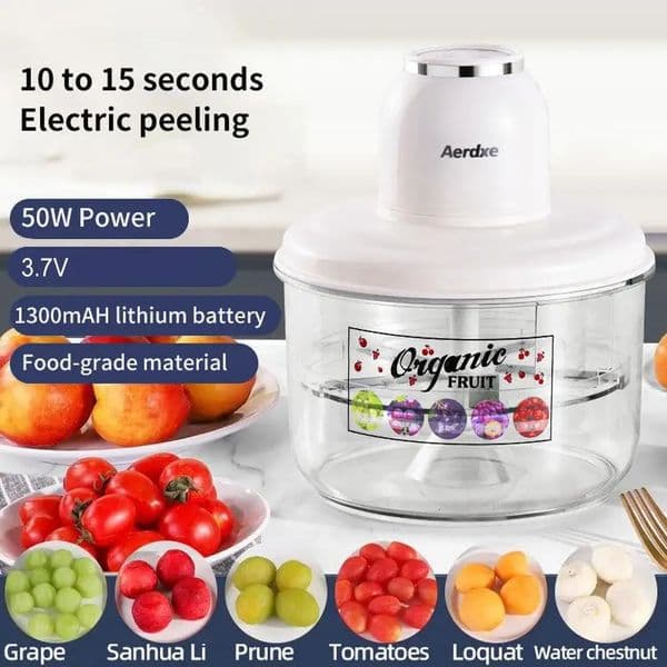 Fruit And Vegetable Peeling Machine Upgraded Electric Automatic Garlic Peeler Rechargeable Home 251222BJ
