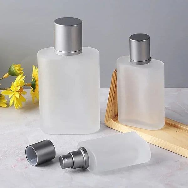 50ml/30ml/ Screw Top Sandblasted Glass Perfume Bottle Liquid Spray Bottle Empty Dispenser Bottle Empty Makeup Fine Mist Bottles 251213BJ