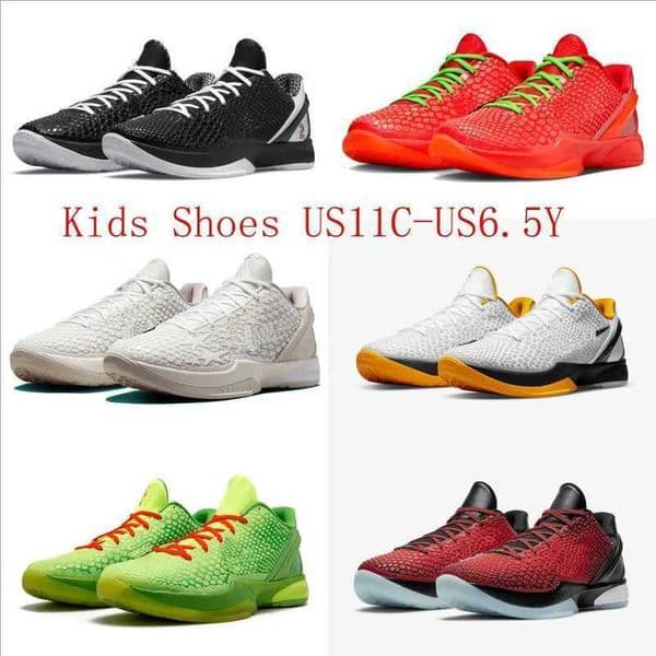 Designer youth boys girls basketball shoes for sale Black Mamba 6 Grinch AllStar20 Think Pink Kids sneakers trainers Outdoor Shoes US11C-US65Y