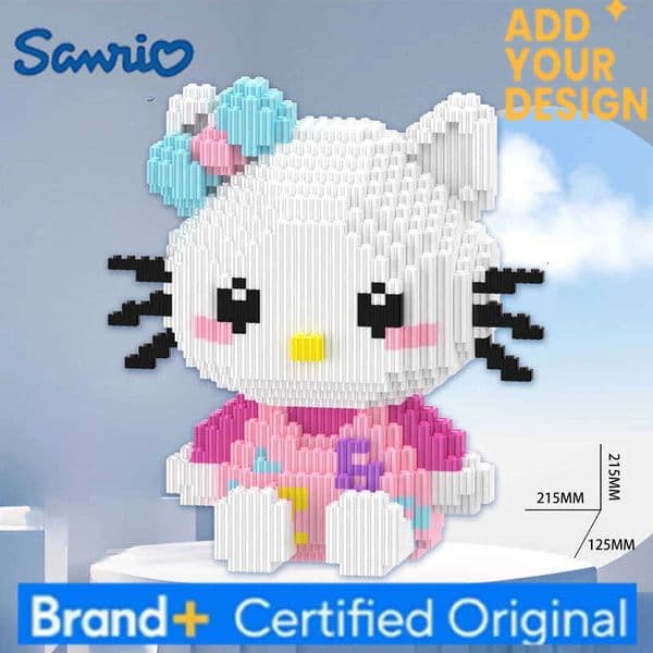 Sanrio Hello Kitty Building Block Assembled Toys Decorative Ornament Anime Figure Kuromi Model My Melody Childrens Puzzle Gift H251222