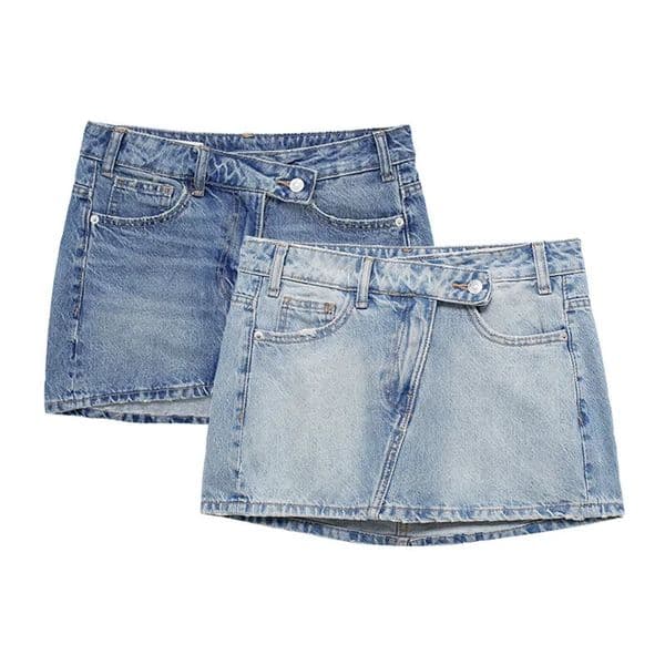 Spring and Summer Womens Mini Skirts Fashion Women Denim Casual Chic High Street Ladies Skirt 251222BJ