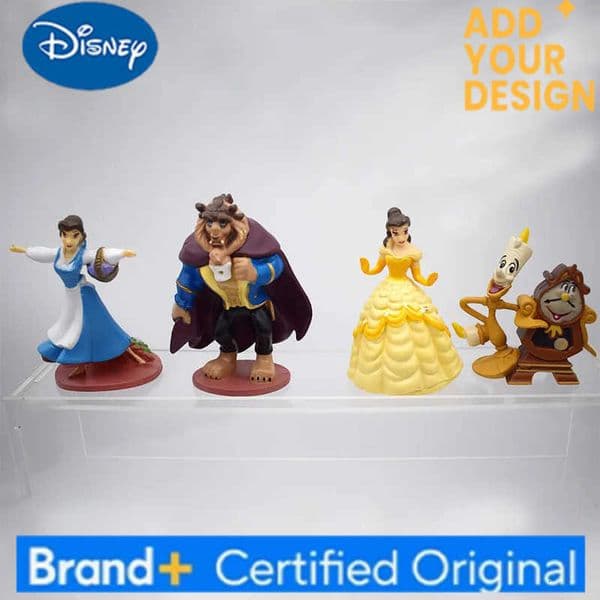 Disney 10cm Beauty And The Beast Belle Princess Doll Toy Collectible Model Baking Cake Decoration Play Decorative Item Acg Gift H251222