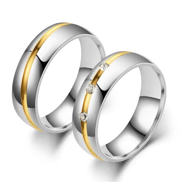 Selling Stainless Steel Zircon Couple Rings For Women Men Jewelry Accessories Valentines Day Gifts Wholesale Size 513 251222