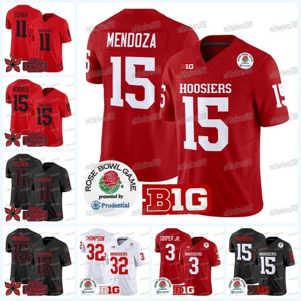 Indiana Hoosiers 2025 Stranger Things Edition Football Jersey Fernando Mendoza Rust Born Kaelon Black Omar Cooper Jr. Roman Hemby