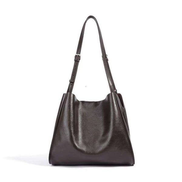 Fashionable Versatile Large Capacity Simple Casual Genuine Leather Handbags Bucket Soft Surface Single Shoulder Crossbody Bags St251219