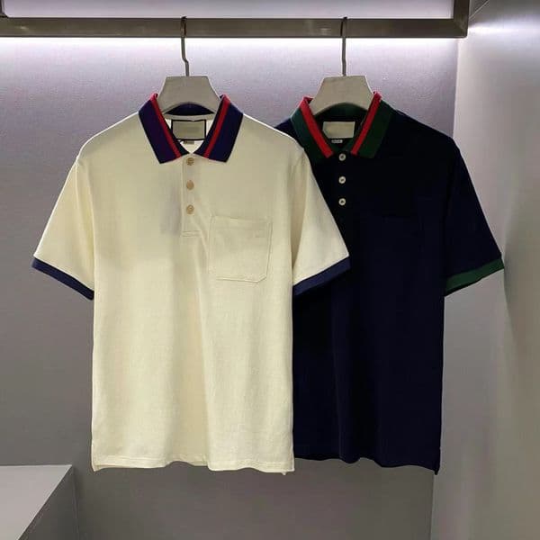 26 top New designer Men's polos men T-Shirts Short Sleeve T shirt polo shirt High Quality letter printing pattern clothes clothing tee black and white mens Tees