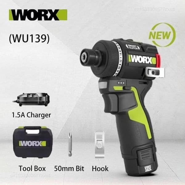 Worx WU139 Cordless Driver Drill Brushless Electric Impact Screwdriver Rechargeable Metal Chuck High Torque DIY Power Tool 251222