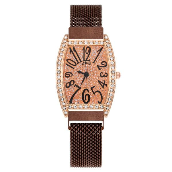 Broken diamond decoration reading fresh and trendy popular watch new artistic atmosphere versatile square fashion watch retro charm elegant watch