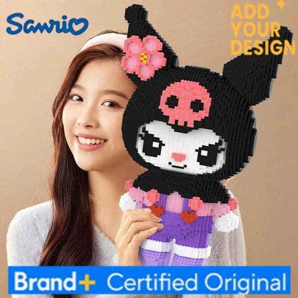 Sanrio 52CM Super Sized Kuromi Melody Blocks Puzzle Toy Children and Adults Christmas Gifts Desktop Decoration H251222
