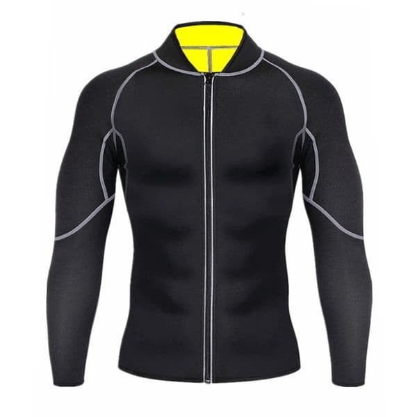 Men Shapers Sauna Suit Neoprene Sweat Jacket Workout WeightLoss Long Sleeve Waist Trainer Body Shaper with Zipper Undershirt 251212