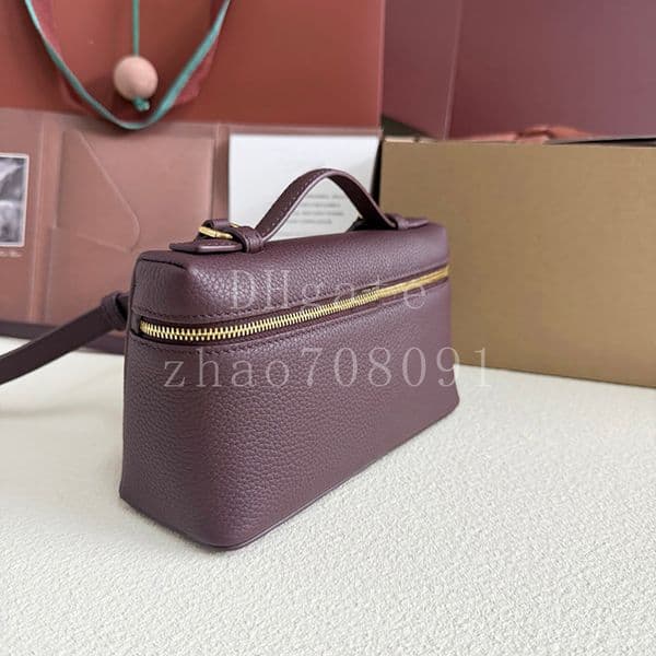 L19 Grain Calfskin leather Shoulder Bag 19cm Designer bag Luxury Lunch Box Handbag Diamond quality Vanity bag With box L002P