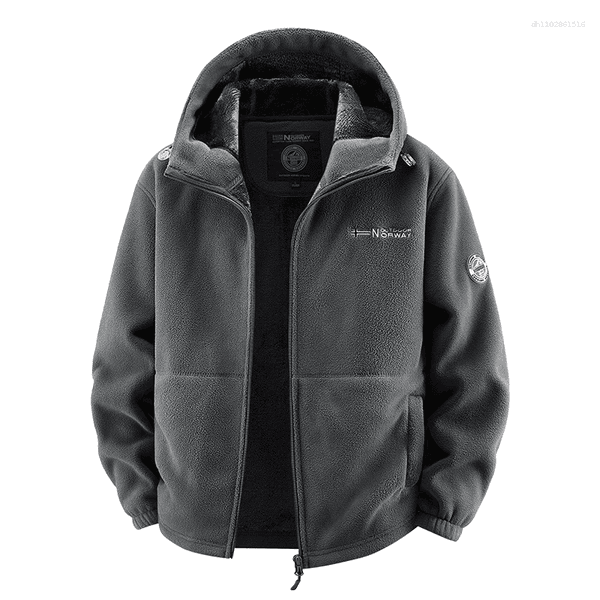 Men's Jackets Winter Fleece Padding Jacket Men Casual Thickened Wool Coat Athleisure Design Warm Fashion Hooded Snow Ski Suit Clothing