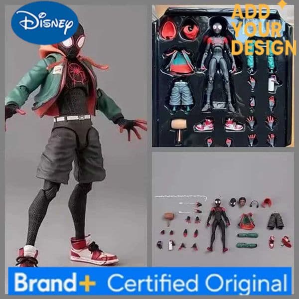 Disney Spider-Man Event Model Spider-Man Miles SV SHF Morales Penny Parker Anime Character Statue Toy H2512221
