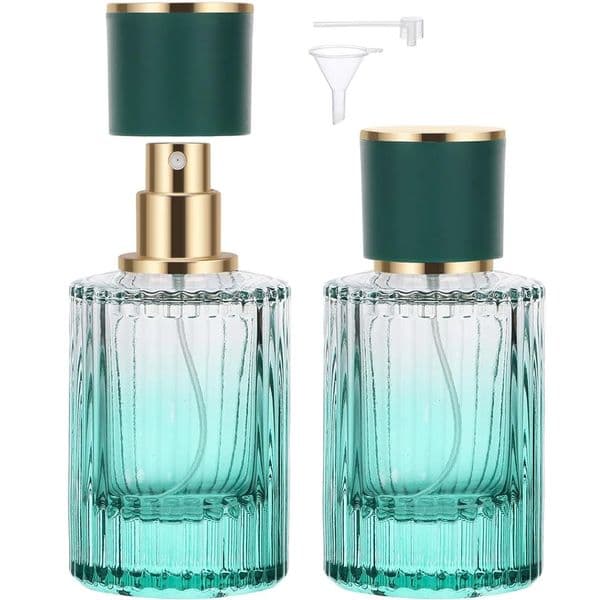 2 Pieces 30 ml Perfume Travel Refillable Glass Perfume Bottle Sprayer Spray Bottle Empty Refillable Travel Bottle 251213BJ