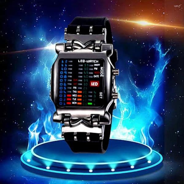 Wristwatches Binary Led Watch Trendy And Creative Crab-Shaped Electronic For Men Women Teenagers