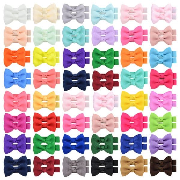 Infant Baby Hair Bows Clip for Kids Toddler Hairgrips Ribbon Covered Safety Bows Children Headwear Hair Accessories H2009