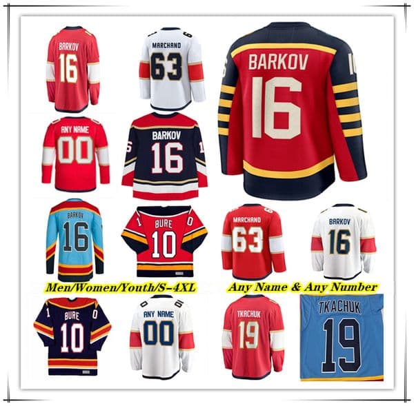 Brad Marchand Matthew Tkachuk Aleksander Barkov Hockey Jersey Floridas Pantherss Sergei Bobrovsky Sam Bennett Reinhart Anton Lundell Evan Rodrigues Verhaeghe