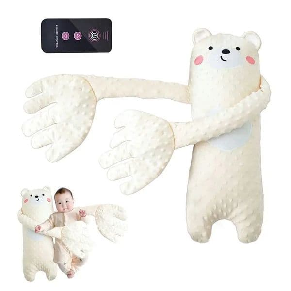 2026 New New 65Cm Remote Control Electric Baby Sleep Toy Cartoon Bear Shaped Plush Soothing Dolls Automatic Tapping Comfort Pillow For Infant Toys Designer