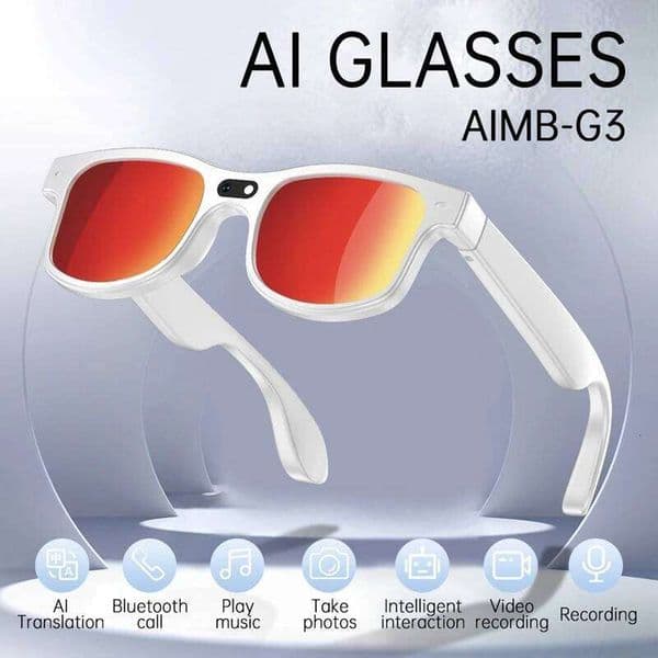 New 2026 Model AIMB-G3 Smart Glasses 800W Camera Voice Notes Photography Video Recording Bluetooth Call AI Image Recognition and Translation FREEHONG