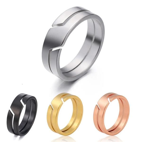 Fashion Stainless Steel Couple Ring for Men Women Casual Finger Rings Jewelry Engagement Anniversary Gift anillos para mujeres 251222