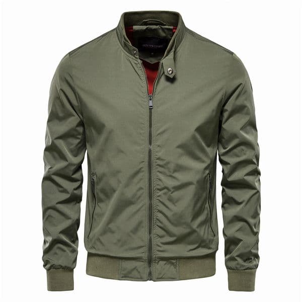 WOZK autumn stand up collar new men's jacket casual jacket fashionable slimming men's top jacket slim fit