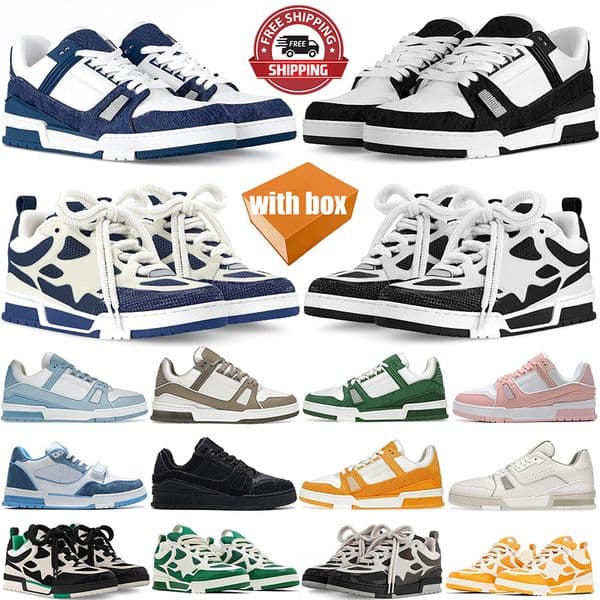 Free shipping with box designer casual shoes trainer sneakers Low black white baby blue navy orange men women outdoor sports runner running shoe