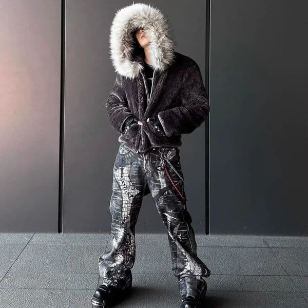 cotton coat men winter warm thick american classic fashionable trendy outerwear fur coats mens jacket y2k men clothing 251222