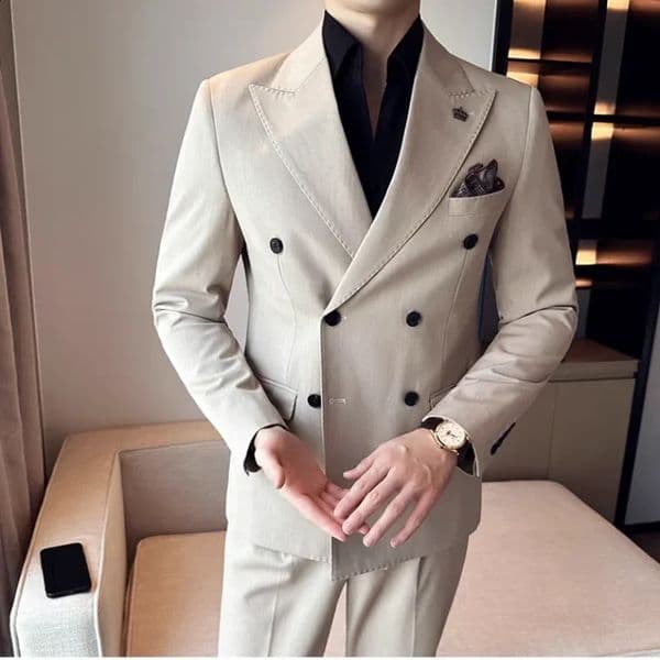 JacketPant Fashion Double Breasted n Mens Slim Fit Suits High Quality Italian Style Wedding Social Tuxedo Men Clothing 251223