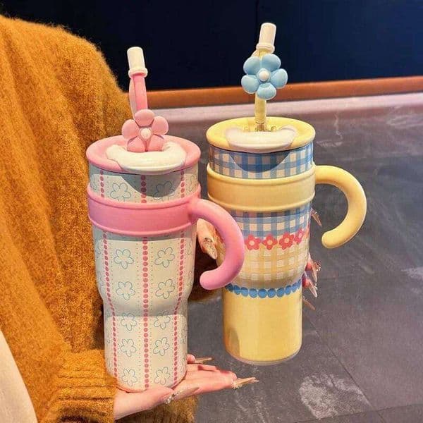 1200ml Vacuum Thermos 316 Ceramic Inner Insulated Cup Portable Thermal Large Capacity Tumbler Coffee Mug Clod Hot 25H1223