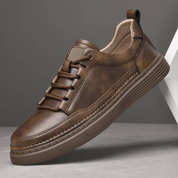 Autumn Business Casual Shoes Classic Brown Mens Genuine Leather Shoes British Mens Trendy Shoes Anti Slip Wear Resistant 251219