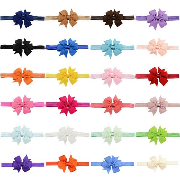 Baby Newborn Ribbon Hair Bows Elastic Headbands Hair Band for Infant Newborn Toddler Kids Photo Props Gifts L2014